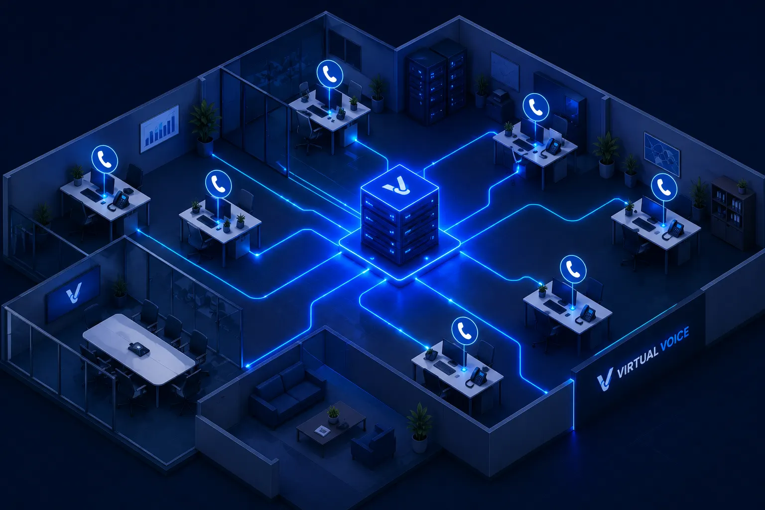 Virtual Voice Office: every desk connected through a single cloud system